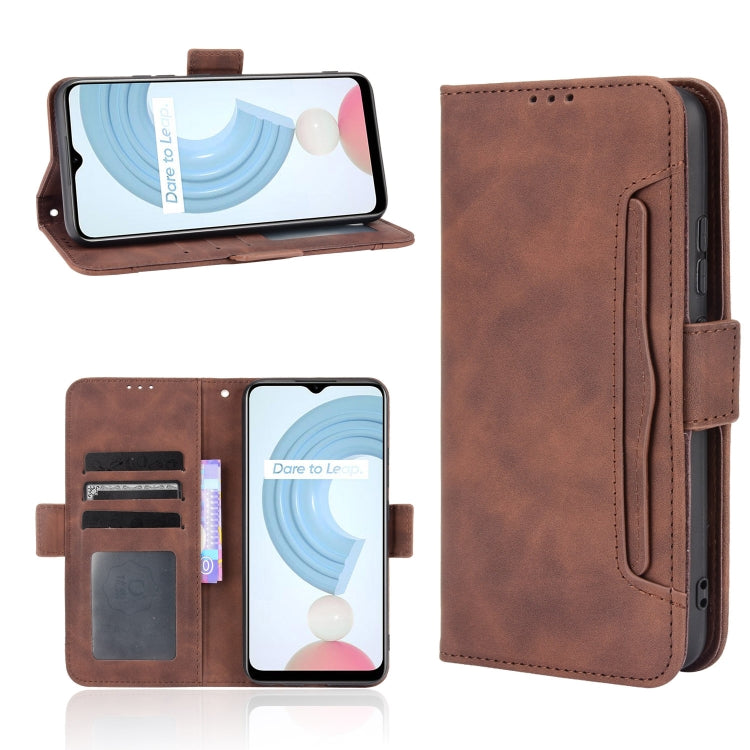 For OPPO Realme C21Y Skin Feel Calf Pattern Horizontal Flip Leather Case with Holder & Card Slots & Photo Frame