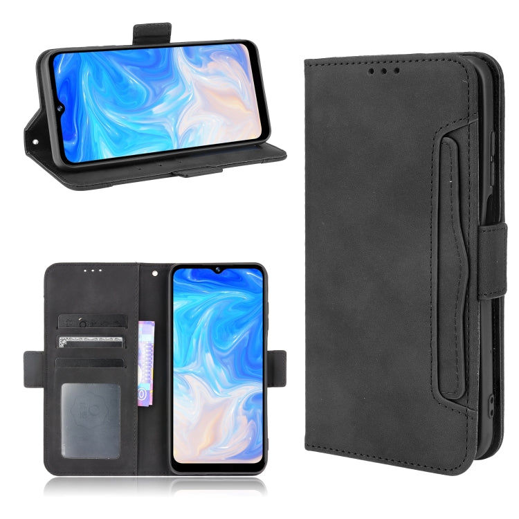For Doogee N40 Pro Skin Feel Calf Pattern Horizontal Flip Leather Case with Holder & Card Slots & Photo Frame