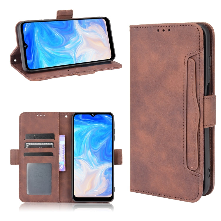 For Doogee N40 Pro Skin Feel Calf Pattern Horizontal Flip Leather Case with Holder & Card Slots & Photo Frame