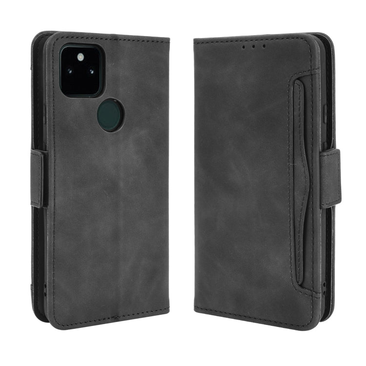 For Google Pixel 5a 5G Skin Feel Calf Pattern Horizontal Flip Leather Case with Holder & Card Slots & Photo Frame
