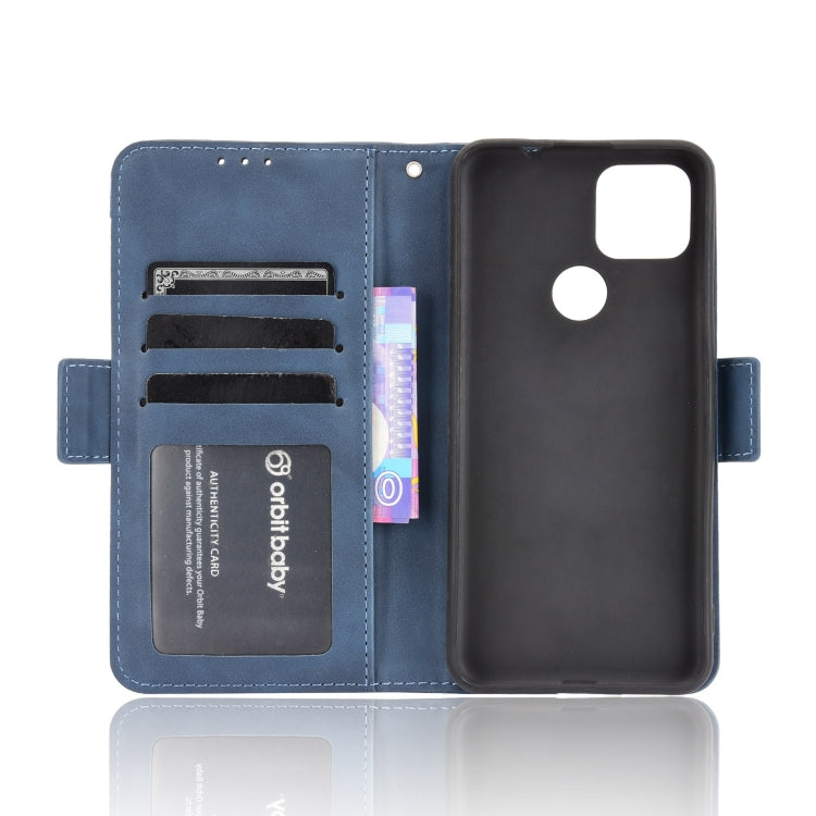 For Google Pixel 5a 5G Skin Feel Calf Pattern Horizontal Flip Leather Case with Holder & Card Slots & Photo Frame