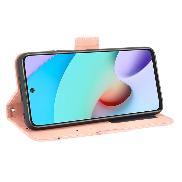 For Xiaomi Redmi 10 Skin Feel Calf Pattern Horizontal Flip Leather Case with Holder & Card Slots & Photo Frame