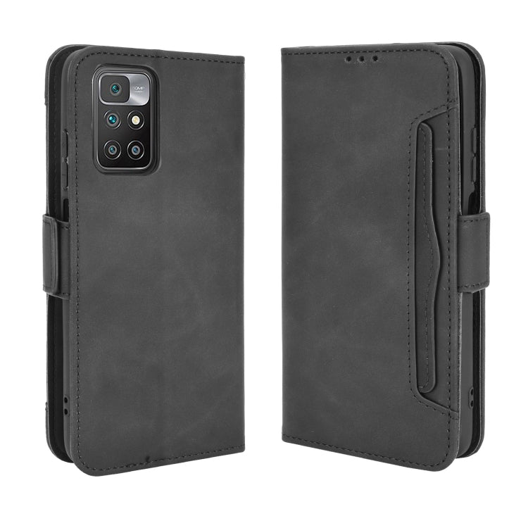 For Xiaomi Redmi 10 Skin Feel Calf Pattern Horizontal Flip Leather Case with Holder & Card Slots & Photo Frame