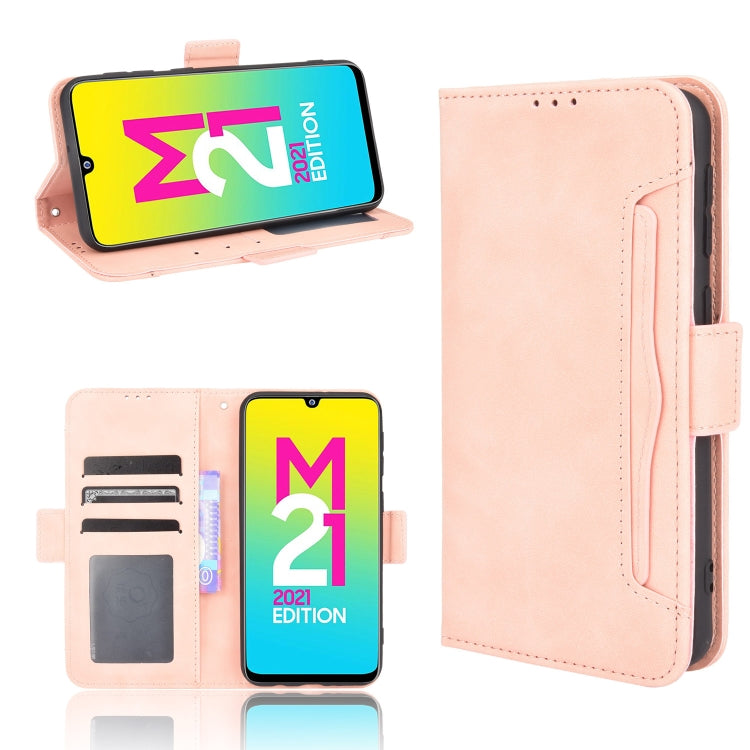 For Samsung Galaxy M21 2021 Skin Feel Calf Pattern Horizontal Flip Leather Case with Holder & Card Slots & Photo Frame