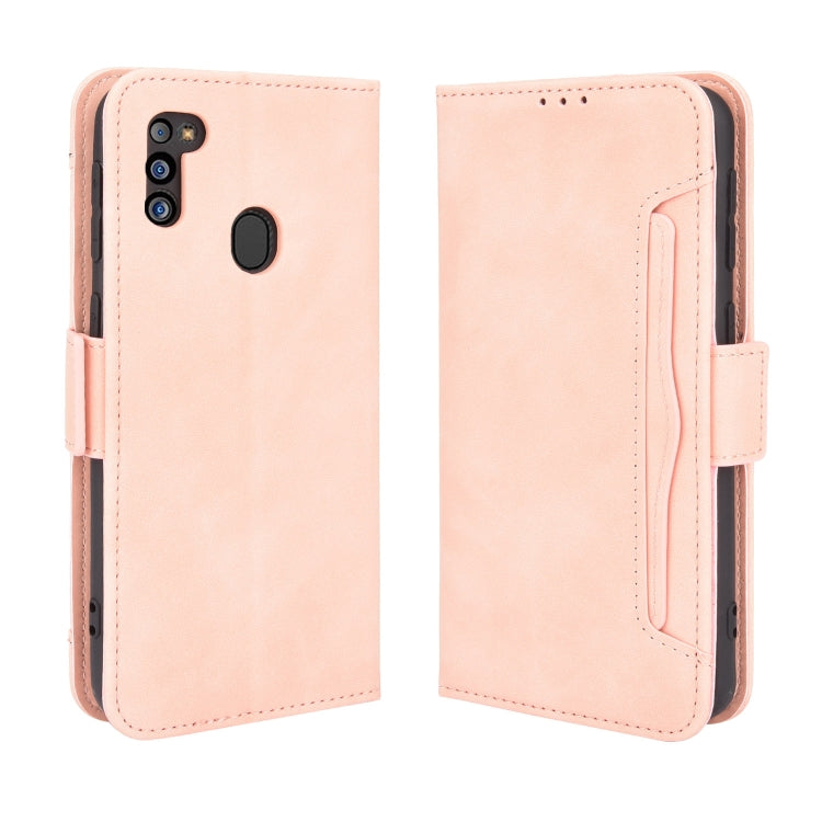 For Samsung Galaxy M21 2021 Skin Feel Calf Pattern Horizontal Flip Leather Case with Holder & Card Slots & Photo Frame