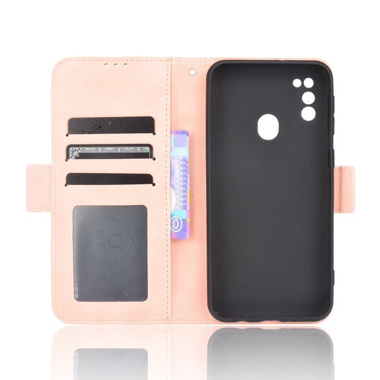 For Samsung Galaxy M21 2021 Skin Feel Calf Pattern Horizontal Flip Leather Case with Holder & Card Slots & Photo Frame
