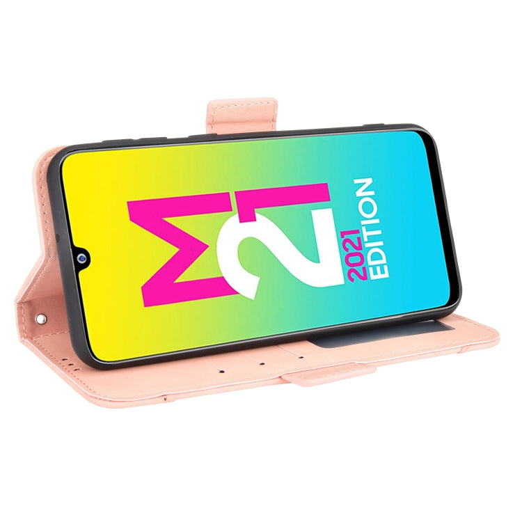 For Samsung Galaxy M21 2021 Skin Feel Calf Pattern Horizontal Flip Leather Case with Holder & Card Slots & Photo Frame