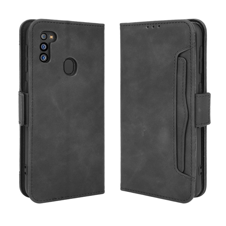 For Samsung Galaxy M21 2021 Skin Feel Calf Pattern Horizontal Flip Leather Case with Holder & Card Slots & Photo Frame