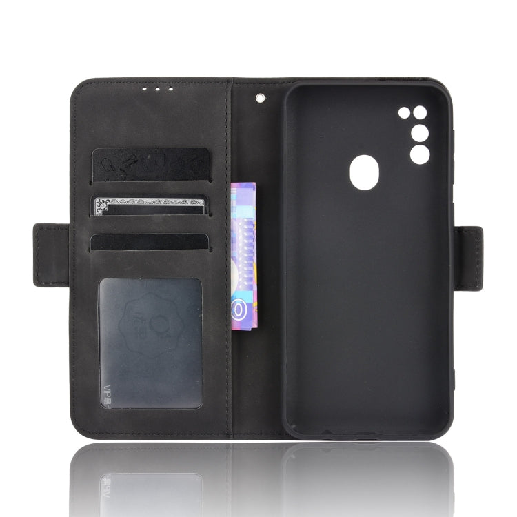 For Samsung Galaxy M21 2021 Skin Feel Calf Pattern Horizontal Flip Leather Case with Holder & Card Slots & Photo Frame