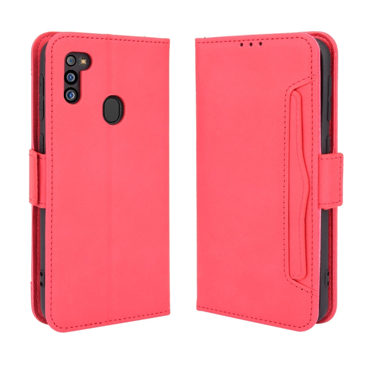 For Samsung Galaxy M21 2021 Skin Feel Calf Pattern Horizontal Flip Leather Case with Holder & Card Slots & Photo Frame