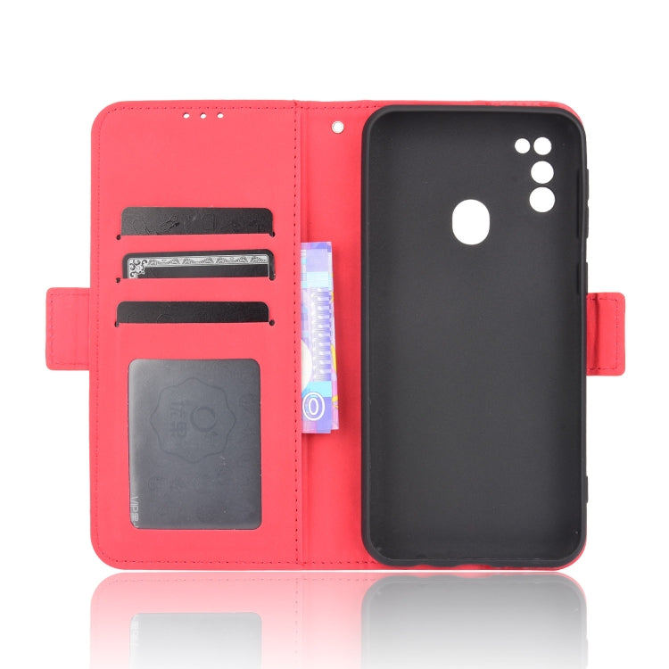 For Samsung Galaxy M21 2021 Skin Feel Calf Pattern Horizontal Flip Leather Case with Holder & Card Slots & Photo Frame