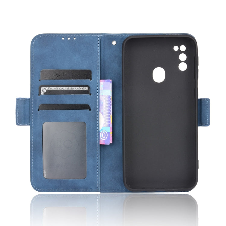 For Samsung Galaxy M21 2021 Skin Feel Calf Pattern Horizontal Flip Leather Case with Holder & Card Slots & Photo Frame