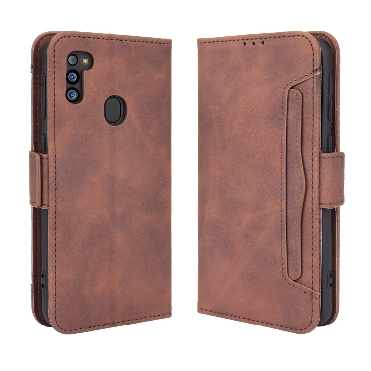 For Samsung Galaxy M21 2021 Skin Feel Calf Pattern Horizontal Flip Leather Case with Holder & Card Slots & Photo Frame