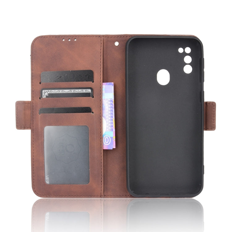For Samsung Galaxy M21 2021 Skin Feel Calf Pattern Horizontal Flip Leather Case with Holder & Card Slots & Photo Frame