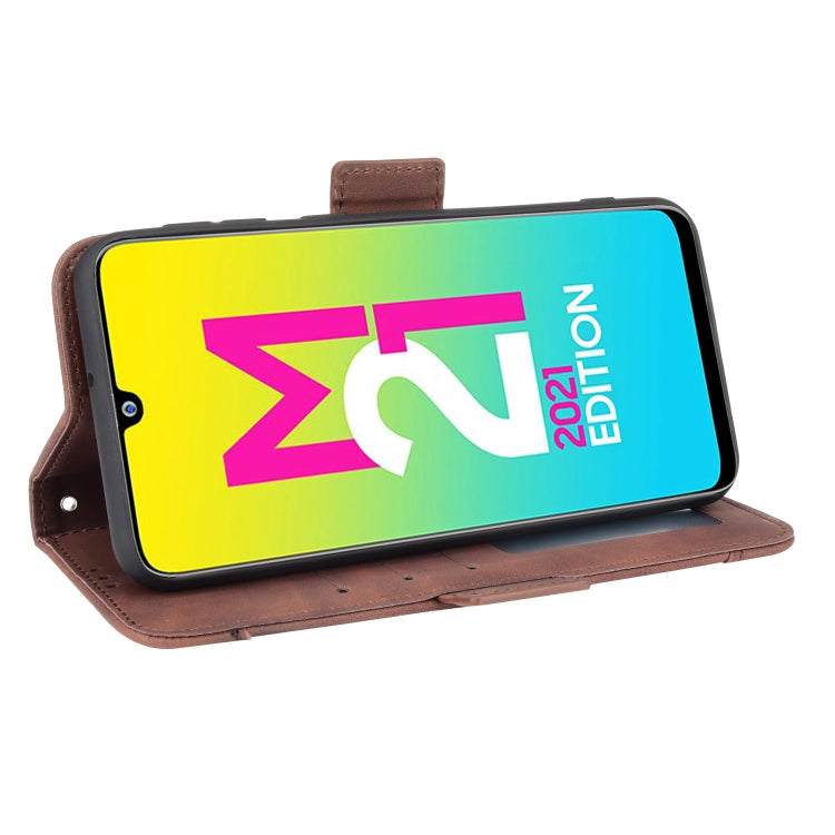 For Samsung Galaxy M21 2021 Skin Feel Calf Pattern Horizontal Flip Leather Case with Holder & Card Slots & Photo Frame