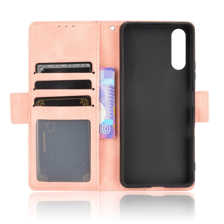 For Sony Xperia 10 III Skin Feel Calf Pattern Horizontal Flip Leather Case with Holder & Card Slots & Photo Frame