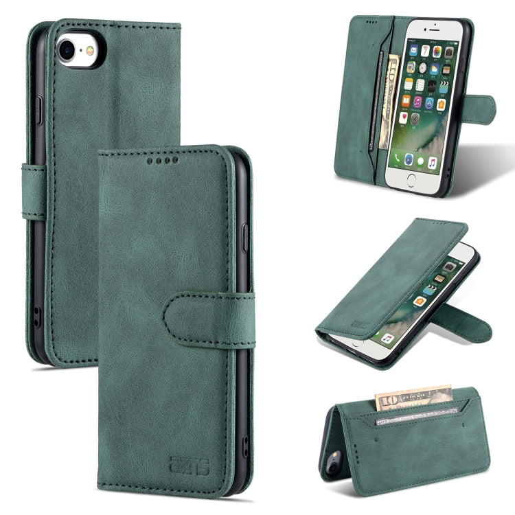 For iPhone SE 2022 / SE 2020 / 8 / 7 AZNS Dream II Skin Feel PU+TPU Horizontal Flip Leather Case with Holder & Card Slots & Wallet