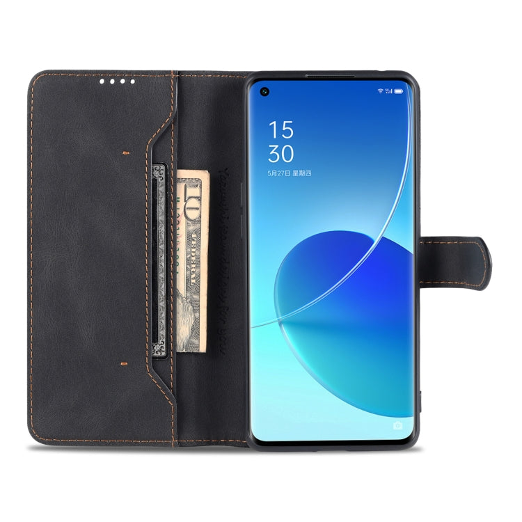 For OPPO Reno6 5G AZNS Dream II Skin Feel PU+TPU Horizontal Flip Leather Case with Holder & Card Slots & Wallet