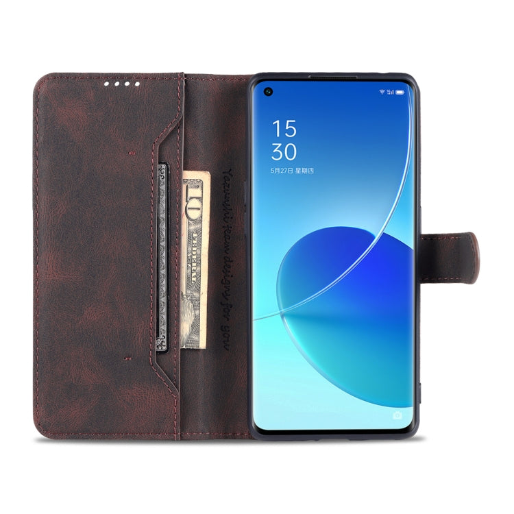 For OPPO Reno6 5G AZNS Dream II Skin Feel PU+TPU Horizontal Flip Leather Case with Holder & Card Slots & Wallet
