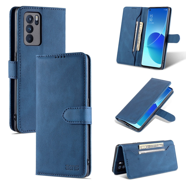 For OPPO Reno6 Pro 5G AZNS Dream II Skin Feel PU+TPU Horizontal Flip Leather Case with Holder & Card Slots & Wallet