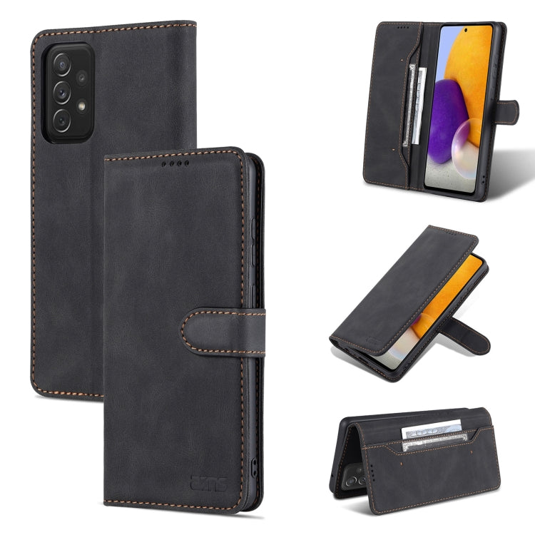 For Samsung Galaxy A72 5G / 4G AZNS Dream II Skin Feel PU+TPU Horizontal Flip Leather Case with Holder & Card Slots & Wallet
