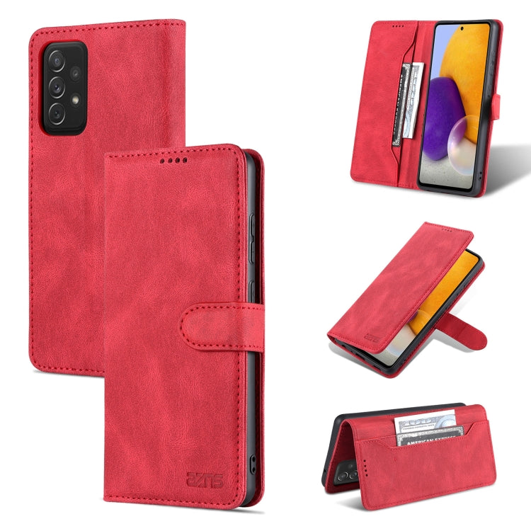 For Samsung Galaxy A72 5G / 4G AZNS Dream II Skin Feel PU+TPU Horizontal Flip Leather Case with Holder & Card Slots & Wallet