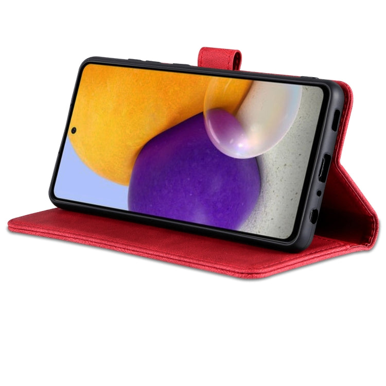 For Samsung Galaxy A72 5G / 4G AZNS Dream II Skin Feel PU+TPU Horizontal Flip Leather Case with Holder & Card Slots & Wallet