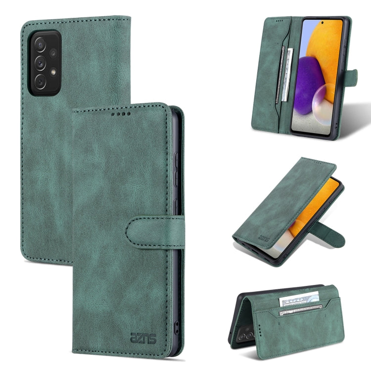 For Samsung Galaxy A72 5G / 4G AZNS Dream II Skin Feel PU+TPU Horizontal Flip Leather Case with Holder & Card Slots & Wallet