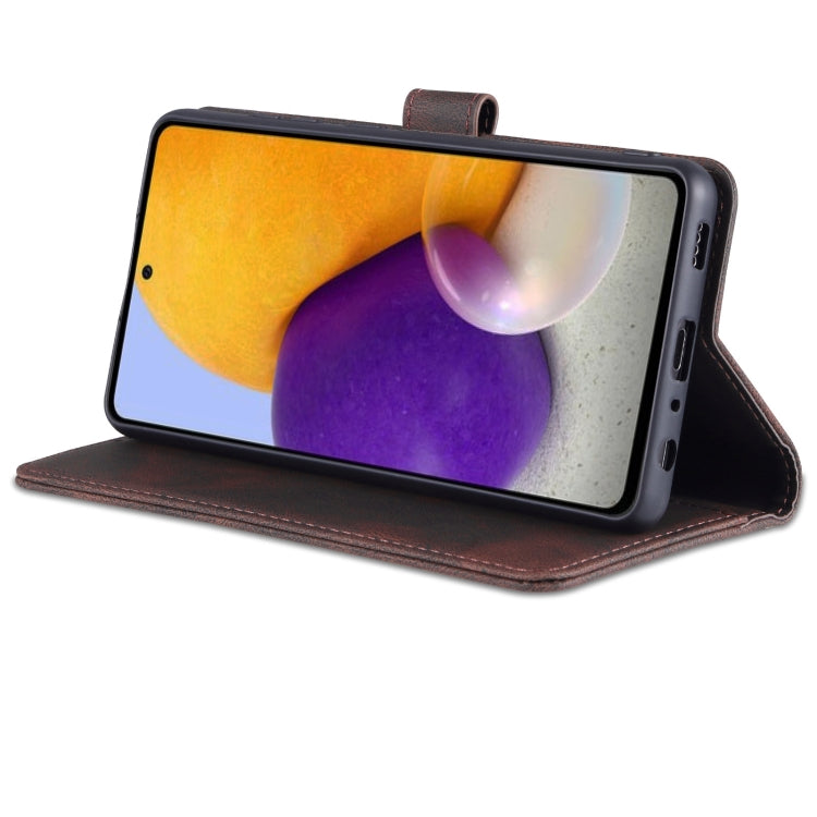 For Samsung Galaxy A72 5G / 4G AZNS Dream II Skin Feel PU+TPU Horizontal Flip Leather Case with Holder & Card Slots & Wallet