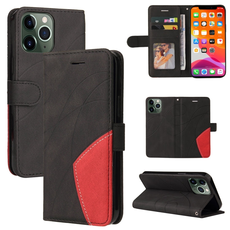 For iPhone 13 Pro Max Dual-color Splicing Horizontal Flip PU Leather Case with Holder & Card Slots & Wallet