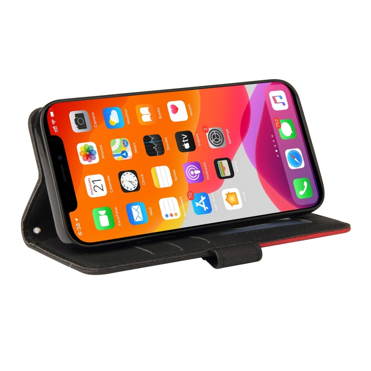 For iPhone 13 Pro Max Dual-color Splicing Horizontal Flip PU Leather Case with Holder & Card Slots & Wallet