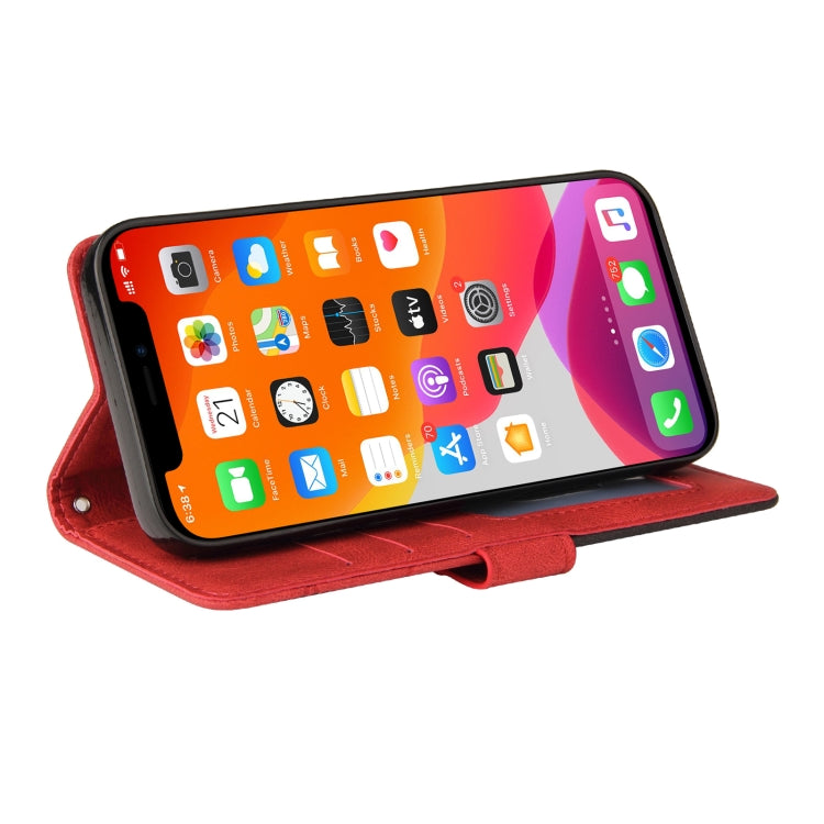 For iPhone 13 Pro Max Dual-color Splicing Horizontal Flip PU Leather Case with Holder & Card Slots & Wallet