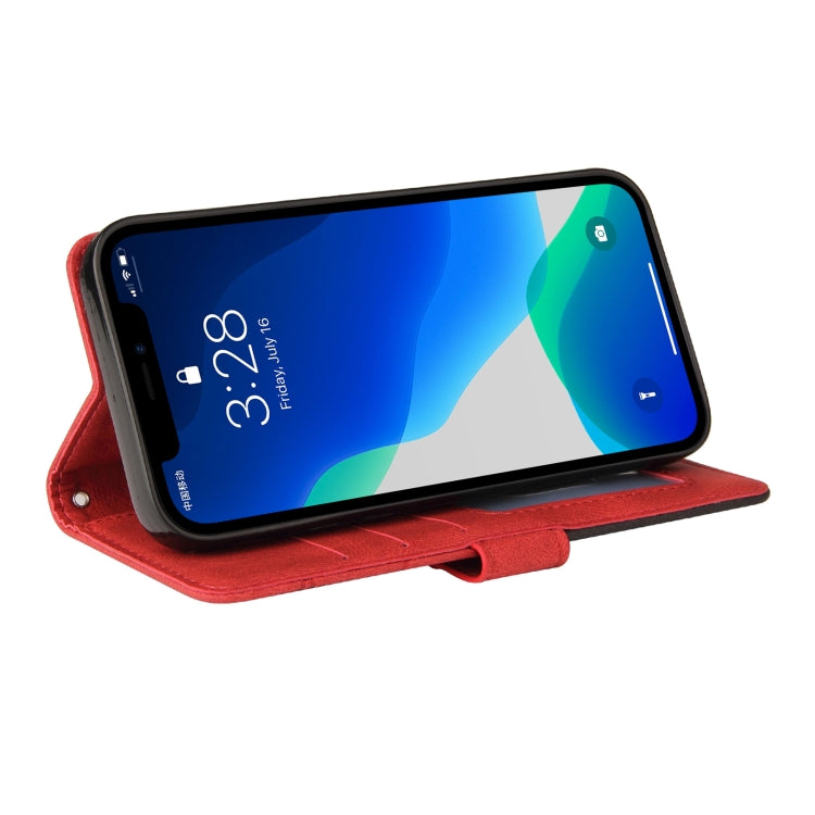 For iPhone 13 Pro Dual-color Splicing Horizontal Flip PU Leather Case with Holder & Card Slots & Wallet