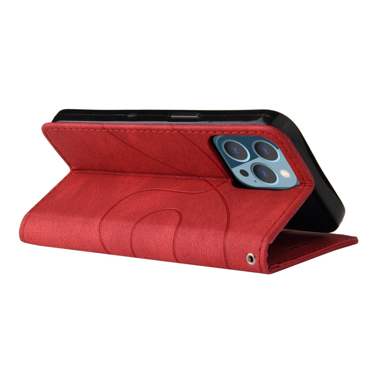 For iPhone 13 Pro Dual-color Splicing Horizontal Flip PU Leather Case with Holder & Card Slots & Wallet