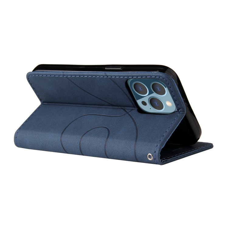 For iPhone 13 Pro Dual-color Splicing Horizontal Flip PU Leather Case with Holder & Card Slots & Wallet