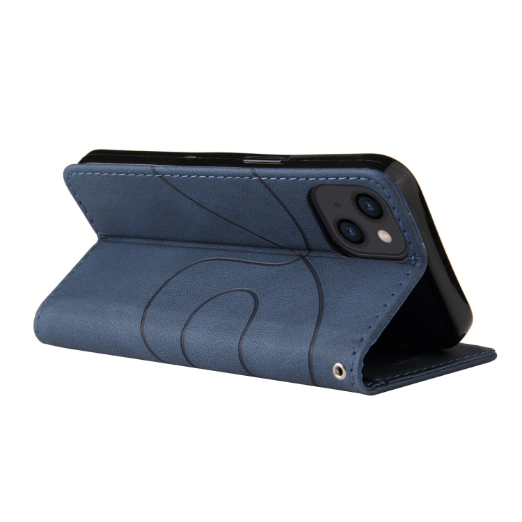 For iPhone 13 Dual-color Splicing Horizontal Flip PU Leather Case with Holder & Card Slots & Wallet