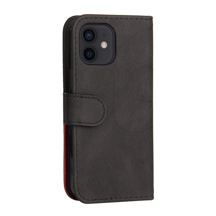 For iPhone 13 mini Dual-color Splicing Horizontal Flip PU Leather Case with Holder & Card Slots & Wallet