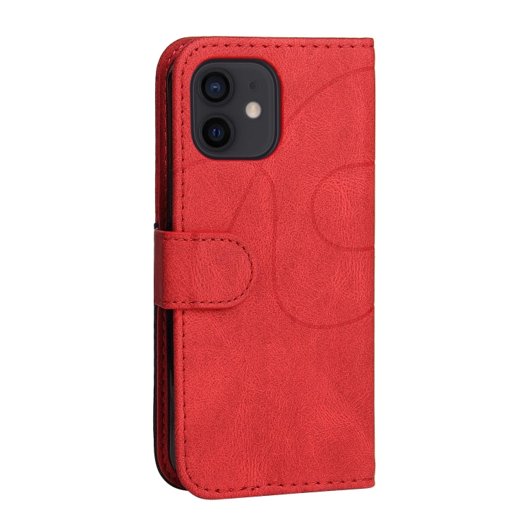 For iPhone 13 mini Dual-color Splicing Horizontal Flip PU Leather Case with Holder & Card Slots & Wallet