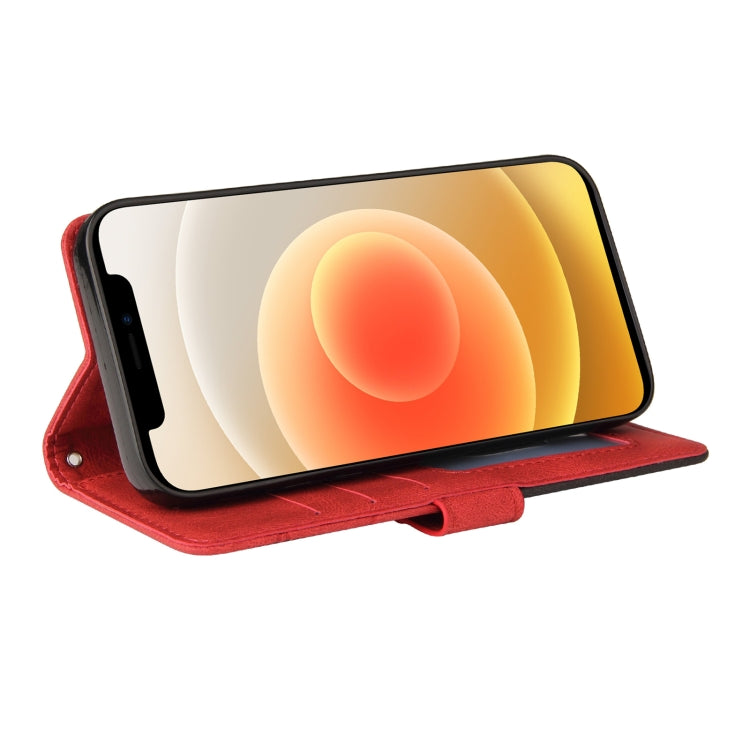 For iPhone 13 mini Dual-color Splicing Horizontal Flip PU Leather Case with Holder & Card Slots & Wallet