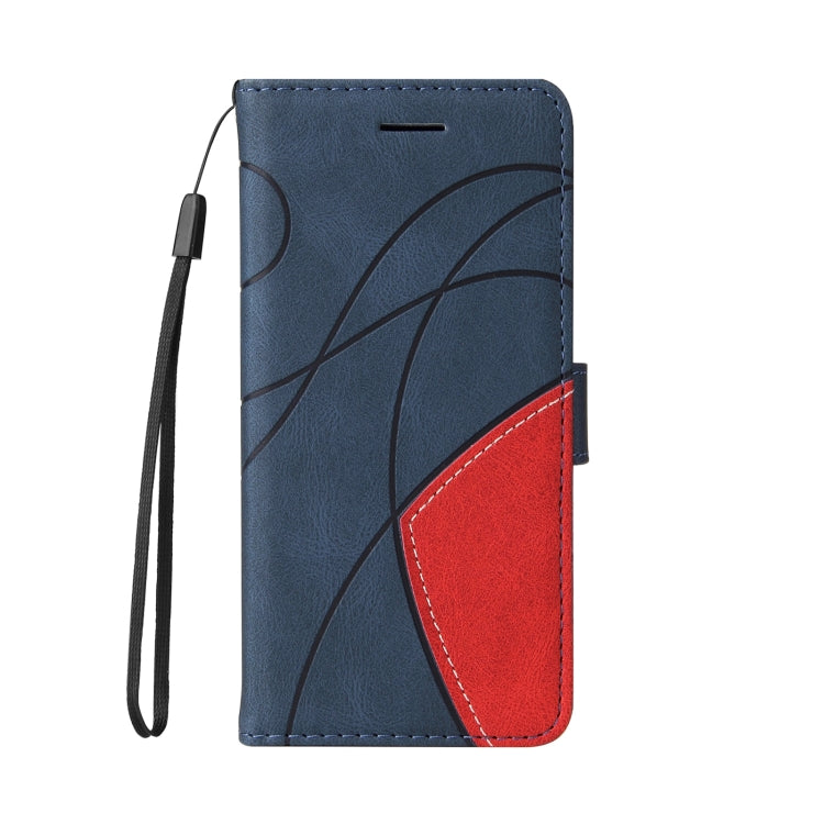 For iPhone 13 mini Dual-color Splicing Horizontal Flip PU Leather Case with Holder & Card Slots & Wallet
