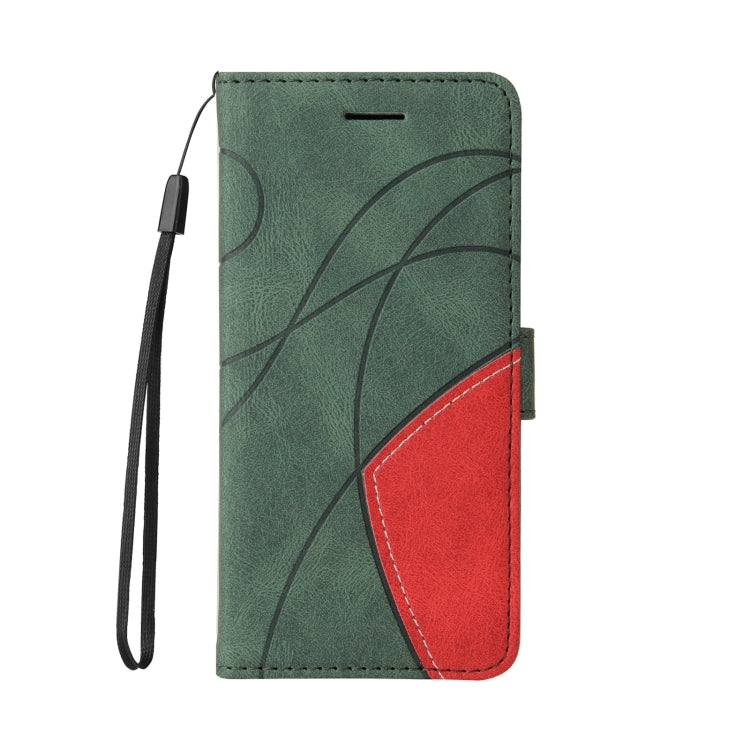 For iPhone 13 mini Dual-color Splicing Horizontal Flip PU Leather Case with Holder & Card Slots & Wallet