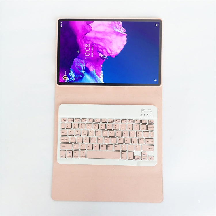 For Lenovo Pad Tab P11 Pro 11.5 inch TB-J706F LX115 Solid Color Detachable Square Keycap Bluetooth Keyboard Leather Tablet Case with Stand