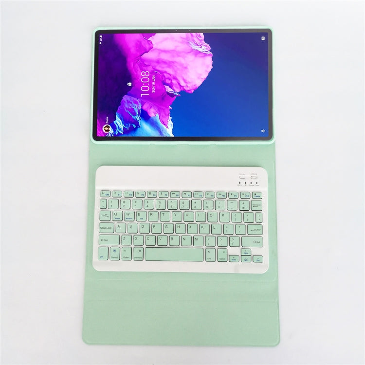 For Lenovo Pad Tab P11 Pro 11.5 inch TB-J706F LX115 Solid Color Detachable Square Keycap Bluetooth Keyboard Leather Tablet Case with Stand