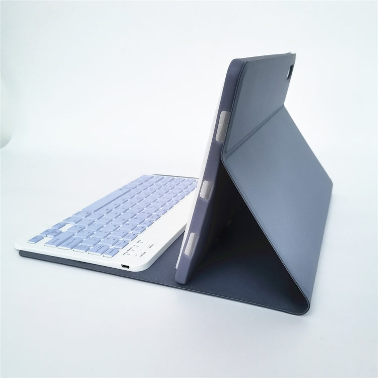 For Lenovo Pad Tab P11 Pro 11.5 inch TB-J706F LX115 Solid Color Detachable Square Keycap Bluetooth Keyboard Leather Tablet Case with Stand