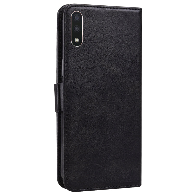 For Samsung Galaxy A01 Embossed Cat Butterflies Pattern Horizontal Flip Leather Case with Card Slot & Holder & Wallet