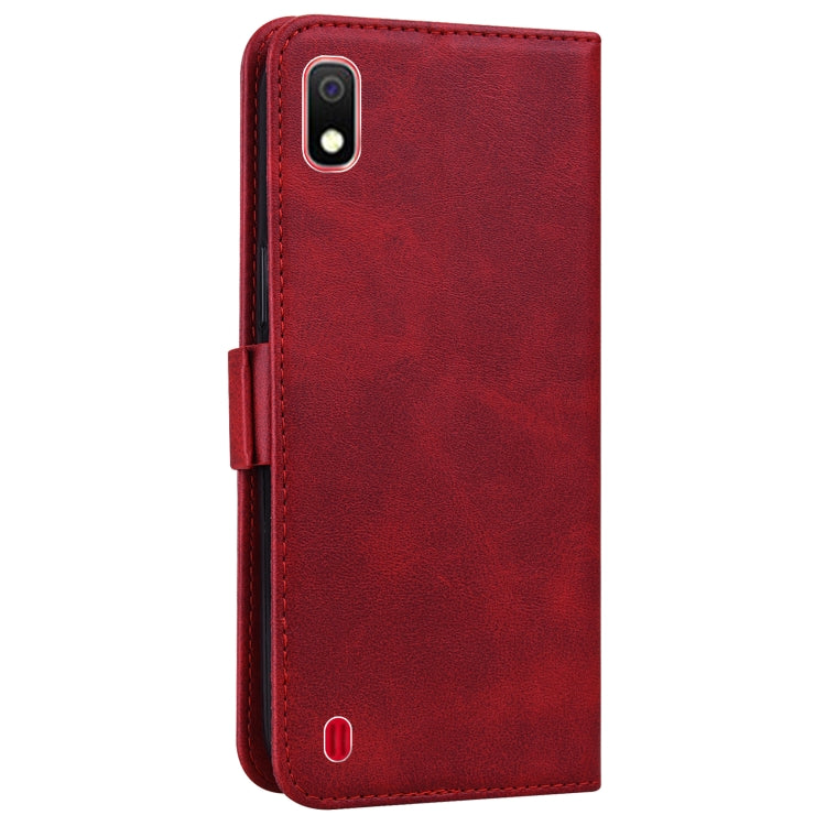 For Samsung Galaxy A10 / M10 Embossed Cat Butterflies Pattern Horizontal Flip Leather Case with Card Slot & Holder & Wallet