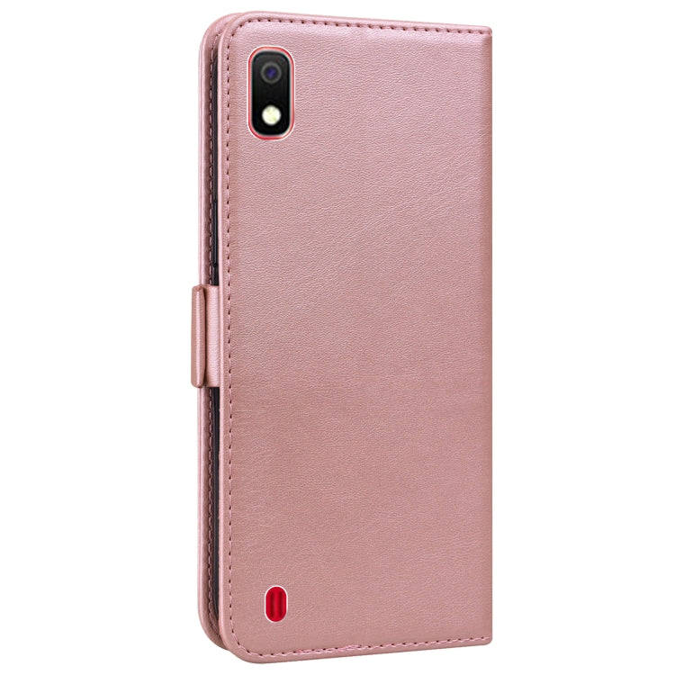 For Samsung Galaxy A10 / M10 Embossed Cat Butterflies Pattern Horizontal Flip Leather Case with Card Slot & Holder & Wallet