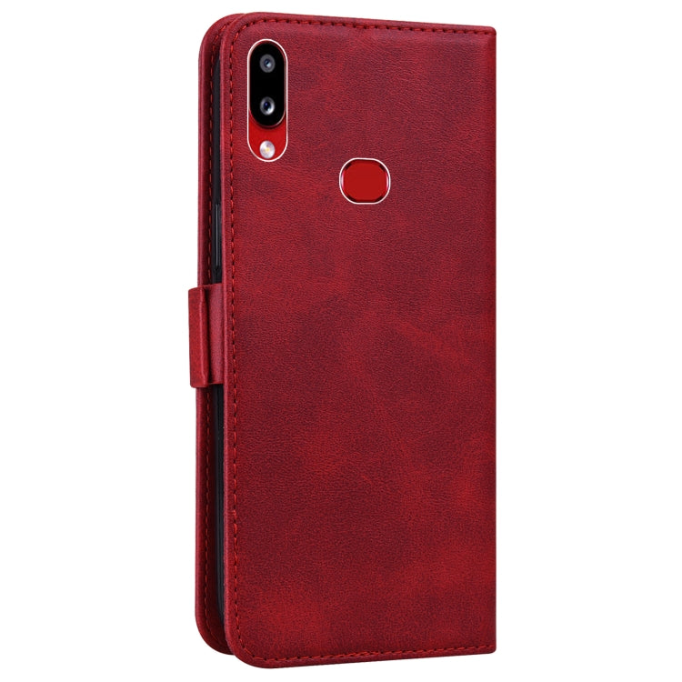 For Samsung Galaxy A10s Embossed Cat Butterflies Pattern Horizontal Flip Leather Case with Card Slot & Holder & Wallet