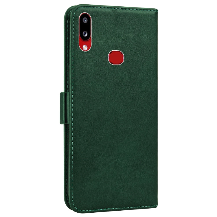 For Samsung Galaxy A10s Embossed Cat Butterflies Pattern Horizontal Flip Leather Case with Card Slot & Holder & Wallet