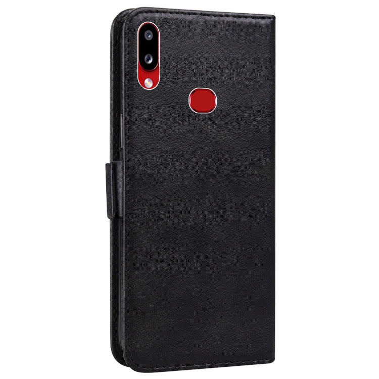 For Samsung Galaxy A10s Embossed Cat Butterflies Pattern Horizontal Flip Leather Case with Card Slot & Holder & Wallet